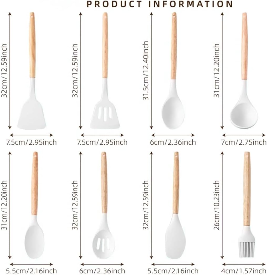 19PCS Kitchen Utensils Set for Cooking, 11 Cooking Utensils, 6 Knife set Beige,3 Utensil Sets,utensilios de cocina