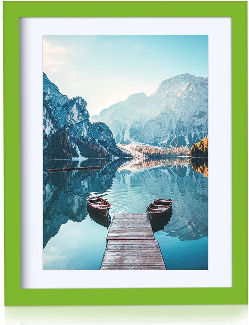 BOJIN 14x17 Picture Frames White Solid Wood Without Mat Display Poster Wall Hanging Home Decoration Photo Frame