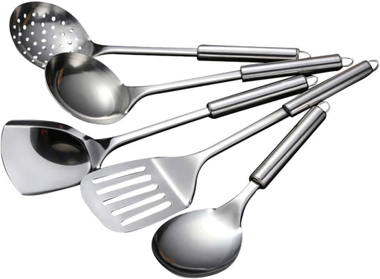 5 Pieces Kitchen Cooking Utensils Set Gadgets Tools Kitchen Accessories Dinnerware Nonstick Kitchenware Cookware Set for Home, Excluding gift box