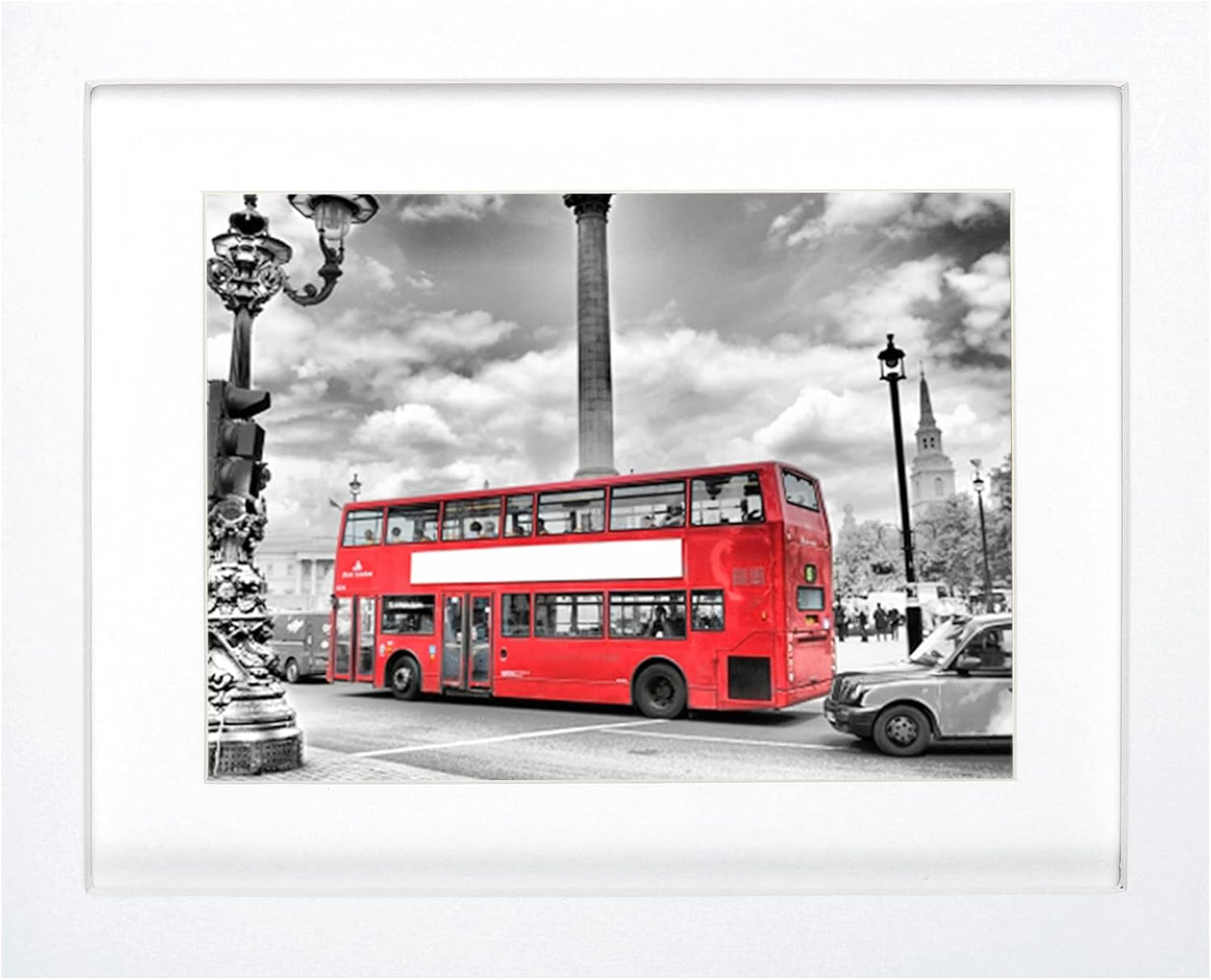 BOJIN 14x17 Picture Frames White Solid Wood Without Mat Display Poster Wall Hanging Home Decoration Photo Frame