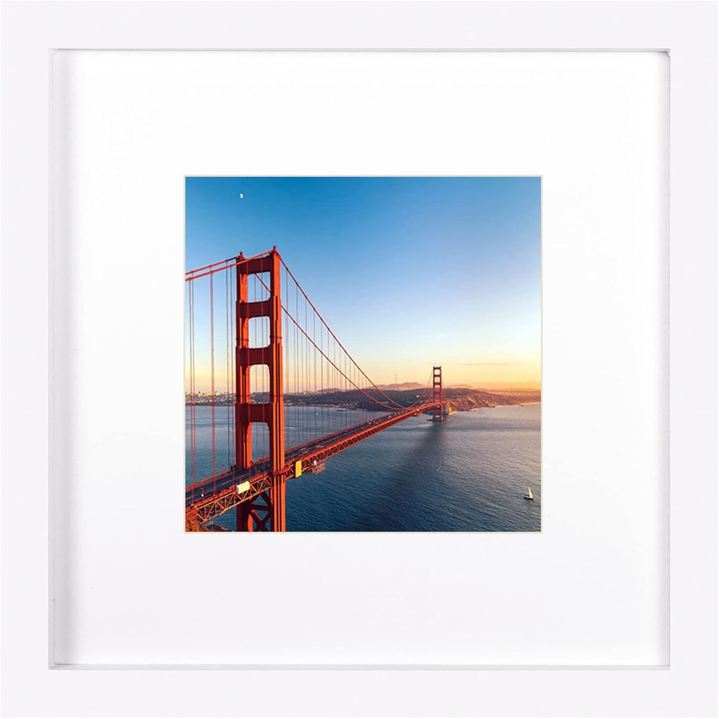 BOJIN 14x17 Picture Frames White Solid Wood Without Mat Display Poster Wall Hanging Home Decoration Photo Frame