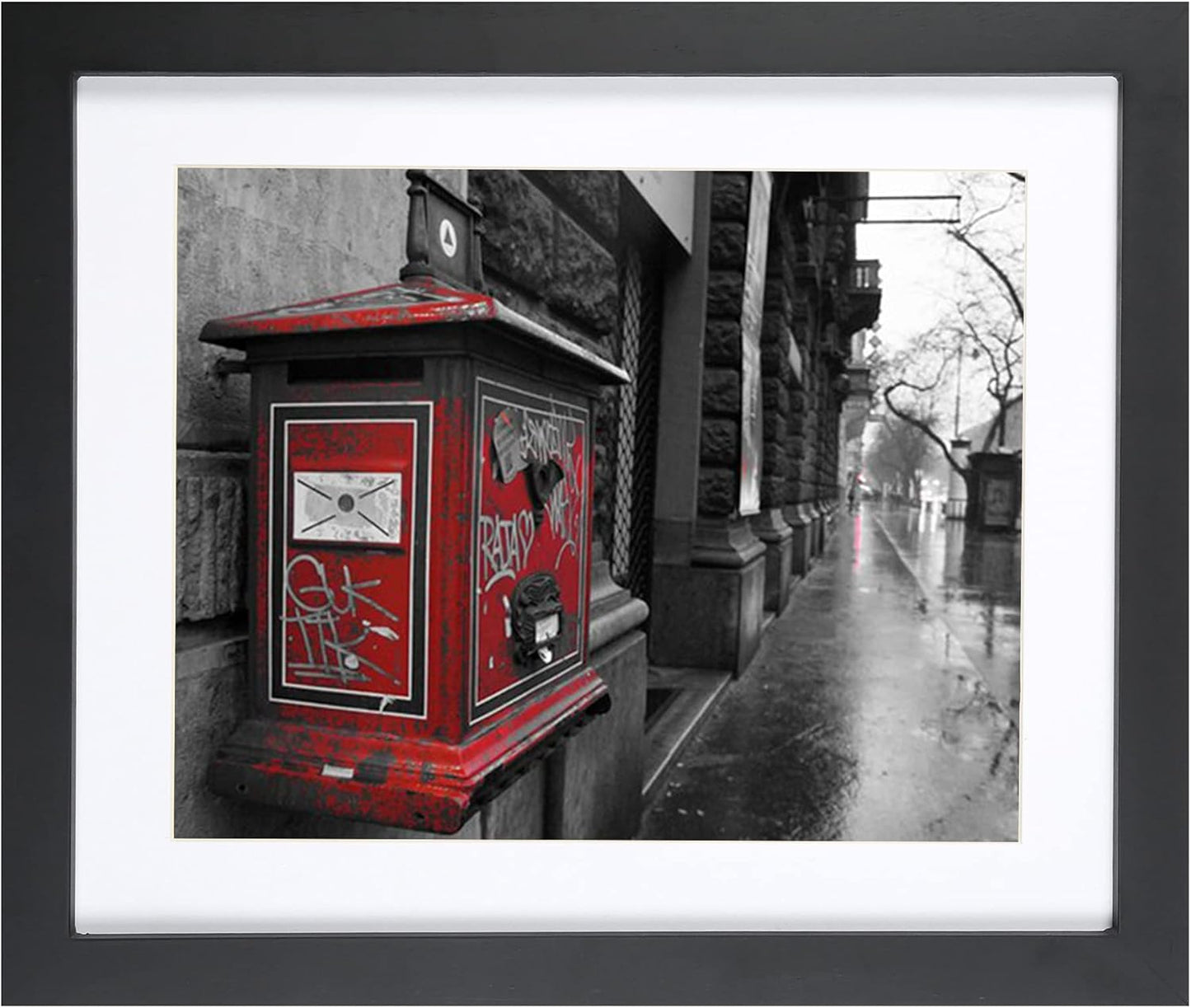 BOJIN 14x17 Picture Frames White Solid Wood Without Mat Display Poster Wall Hanging Home Decoration Photo Frame
