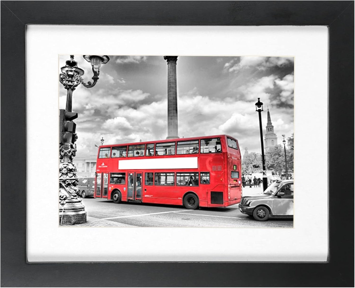 BOJIN 14x17 Picture Frames White Solid Wood Without Mat Display Poster Wall Hanging Home Decoration Photo Frame