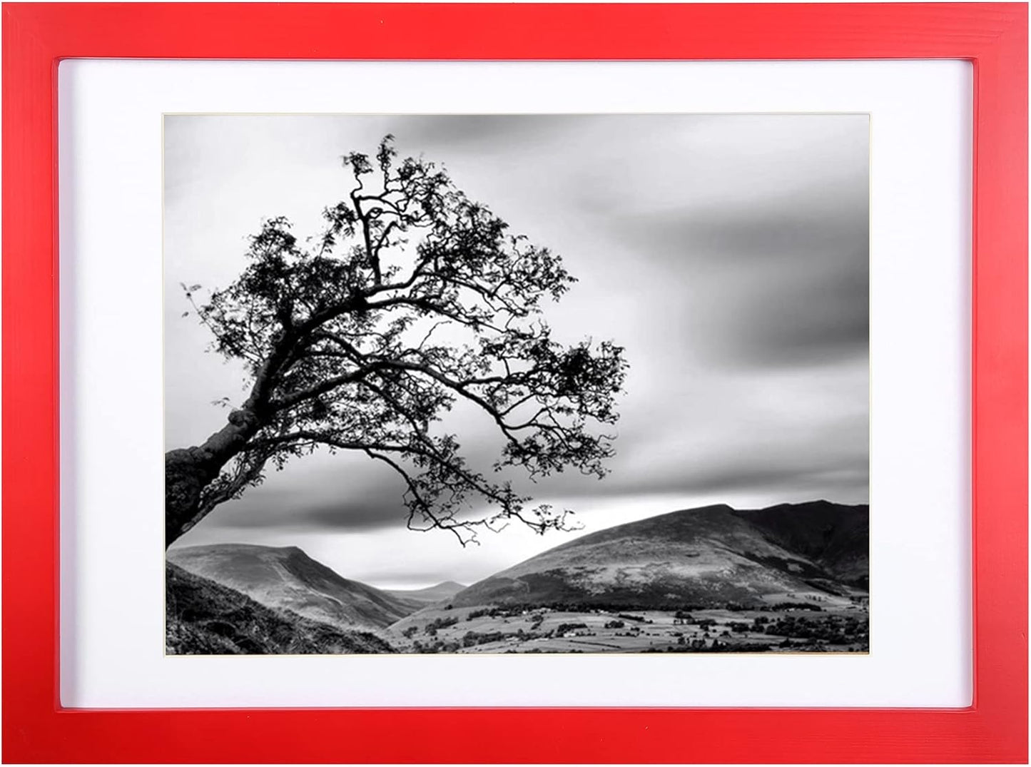 BOJIN 14x17 Picture Frames White Solid Wood Without Mat Display Poster Wall Hanging Home Decoration Photo Frame